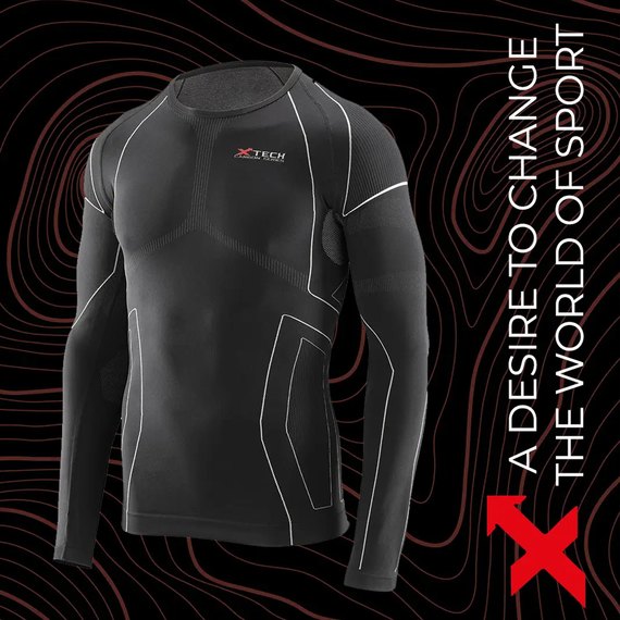 Термокофта X TECH Maglia Race 3 Munica Lunga giroc Nero L/XL Черная (Maglia_Race3_Giroc_L/XL), Размер: L/XL, изображение 5