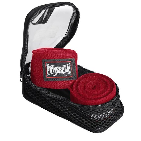 Бинты для бокса PowerPlay 3046 красные 3м (PP_3046_3m_Red), изображение 2