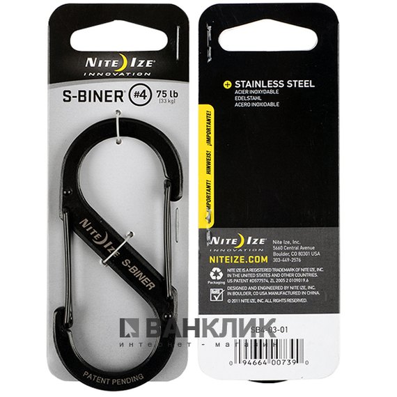 Карабин S-Biner Size 4 черный (94664007390)