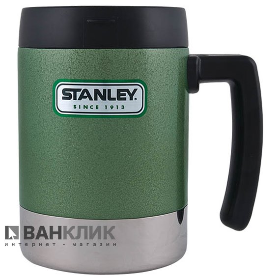 Термокружка зеленая Stanley Classic серии Hammertone объемом 0.5л (6939236306010)