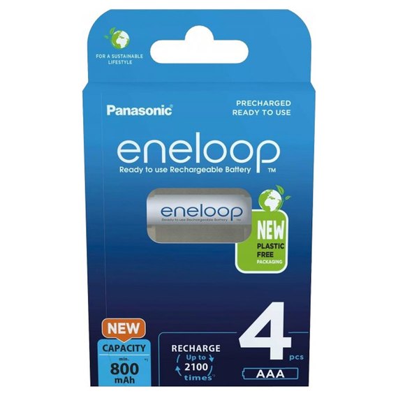 Аккумуляторная батарея Panasonic Eneloop AAA 800 4BP mAh NI-MH (BK-4MCDE/4BE)