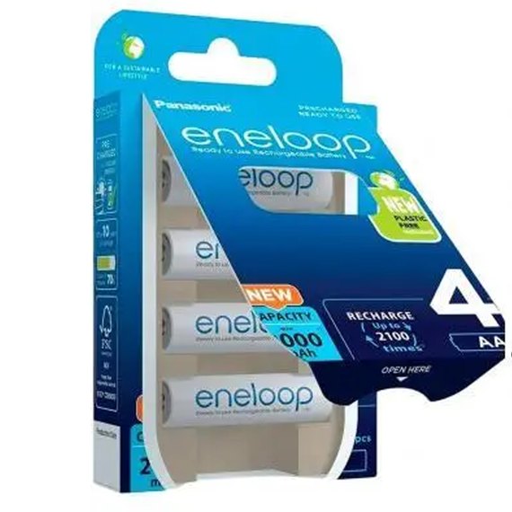 Аккумуляторная батарея Panasonic Eneloop Pro AA 2000 4BP mAh NI-MH (BK-3MCDE/4BE), изображение 2