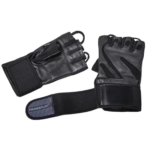 Рукавички для залу PowerPlay 1064 Чорні S (PP_1064_S_Black), Розмір: S, Колір: Чорний, зображення 5