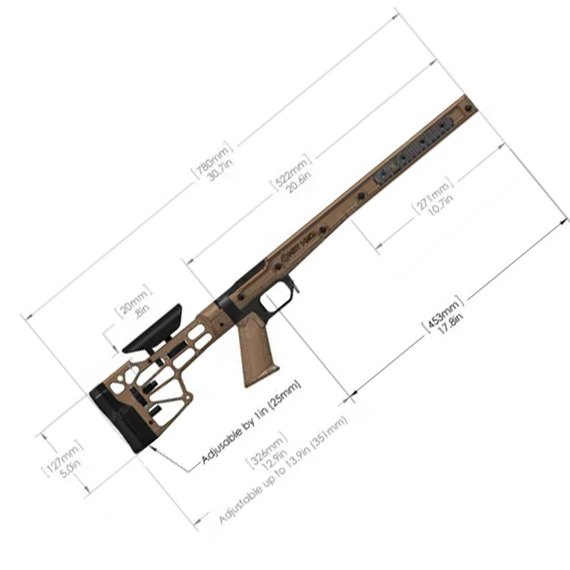 Ложа MDT HS3 д/Remington 700 LA алюміній fde (102130-FDE), зображення 4