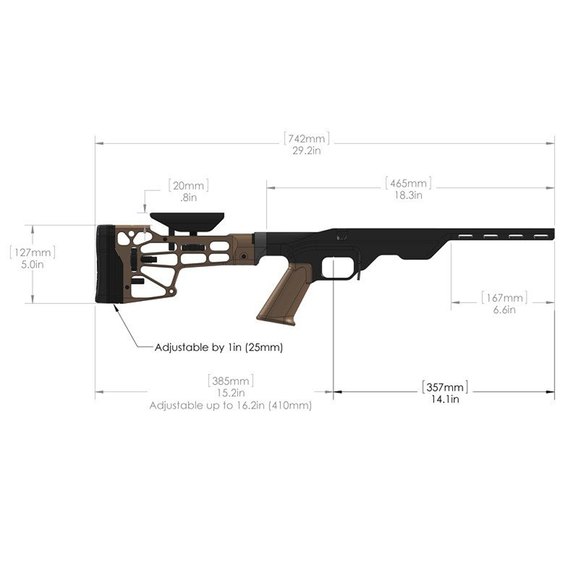 Шасі MDT LSS д/Savage SA (10/11/12/16) алюміній fde (102107-FDE), зображення 3