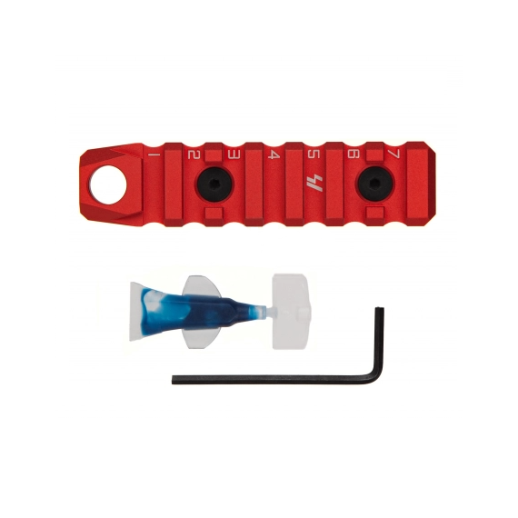 Планка пикатинни 7 слотов KeyMod & M-Lok красный (SI-Link-RS-7-QD-RED), изображение 3