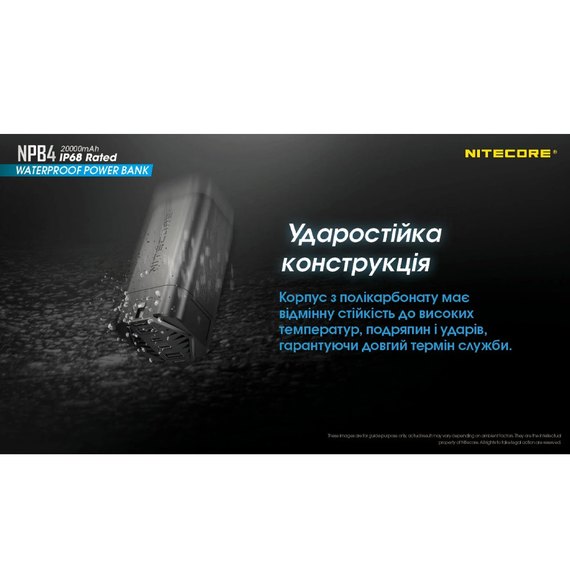Повербанк водонепроницаемый Nitecore NPB4 20000mAh (6-1361_4), изображение 9