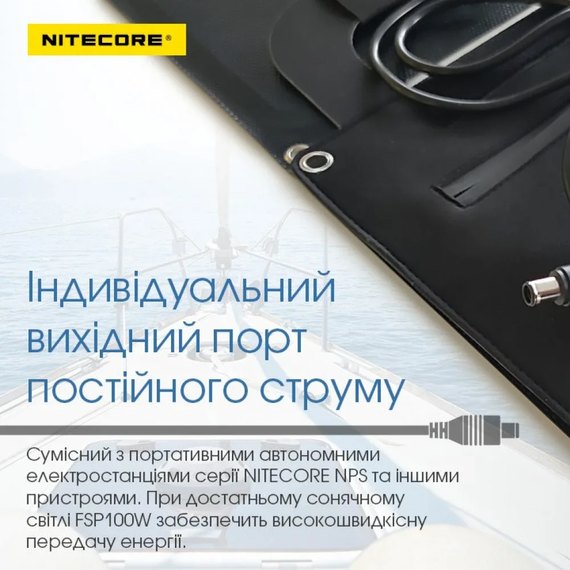 Солнечная панель Nitecore FSP100W влагозащищенная (6-1404_W), изображение 11