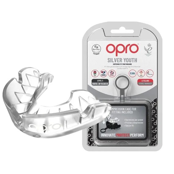 Капа для бокса OPRO Silver (возраст до 10) Clear (art.102503006)