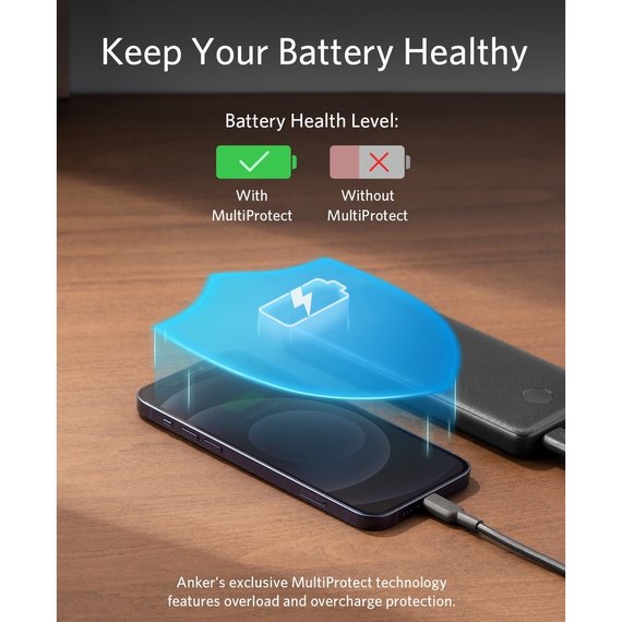 Повербанк Anker PowerCore III Slim 10000 mAh Black (6809308), изображение 3