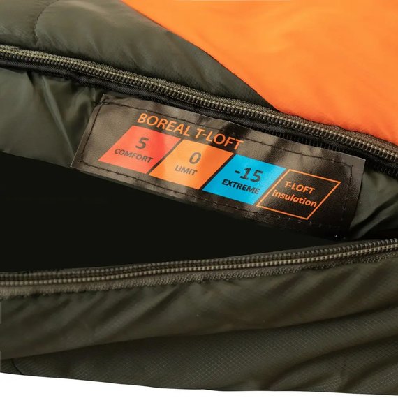 Спальный мешок Tramp Boreal Regular кокон левый orange/grey 200/80-50 UTRS-061R-L, изображение 4