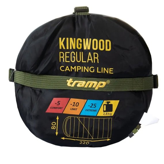 Спальний мішок Tramp Kingwood Long ковдра права темно-оливковий/сірий 220/80 UTRS-053R-R, зображення 8