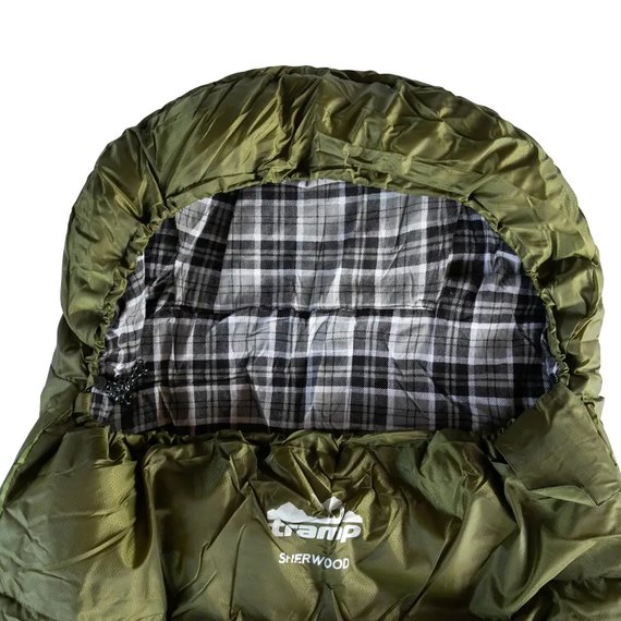 Спальный мешок Tramp Sherwood Long одеяло левый темно-оливковый/серый 230/100 UTRS-054L-L, изображение 3
