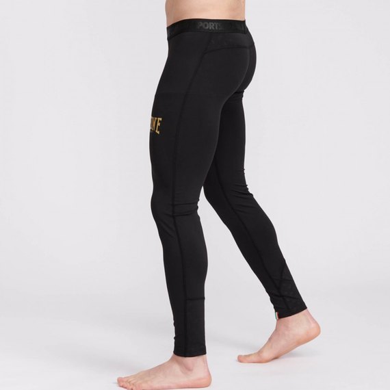 Штаны компрессионные Leone Black/Gold 2XL (3267_500104), Размер: 2XL, изображение 4