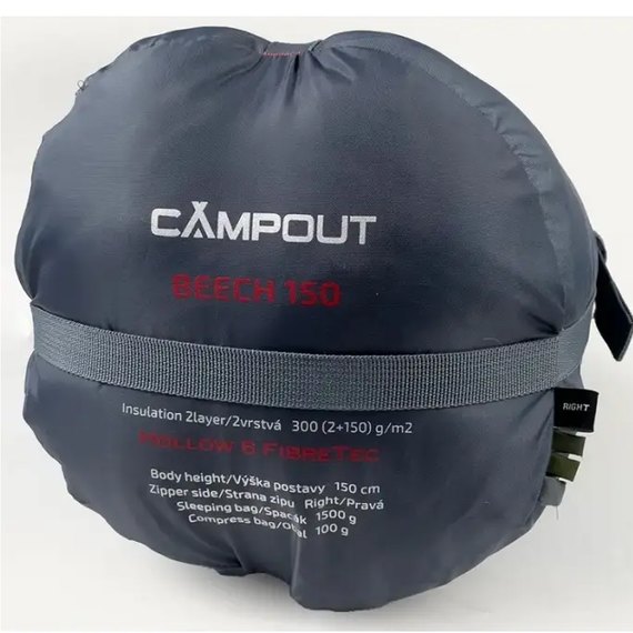 Спальний мішок  Campout Beech (4/-1°C), 150 см - Right Zip, Khaki (PNG 248647), зображення 5