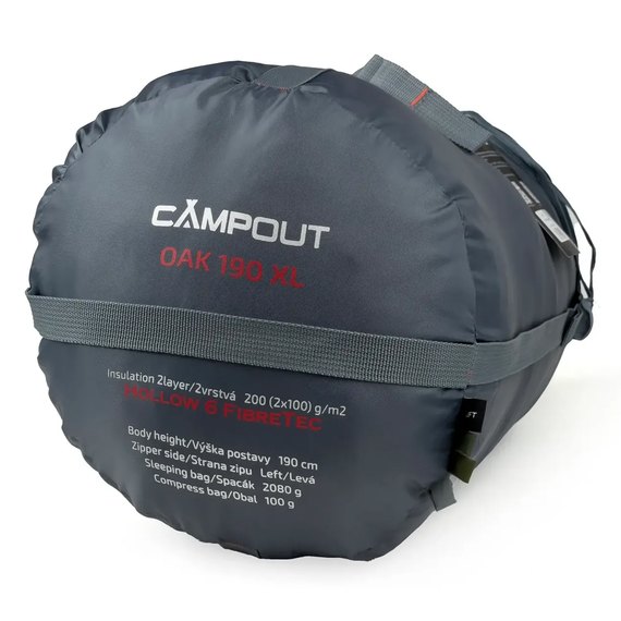 Спальный мешок Campout Oak XL (6/1°C), 190 см - Left Zip, Khaki (PNG 251746), изображение 5