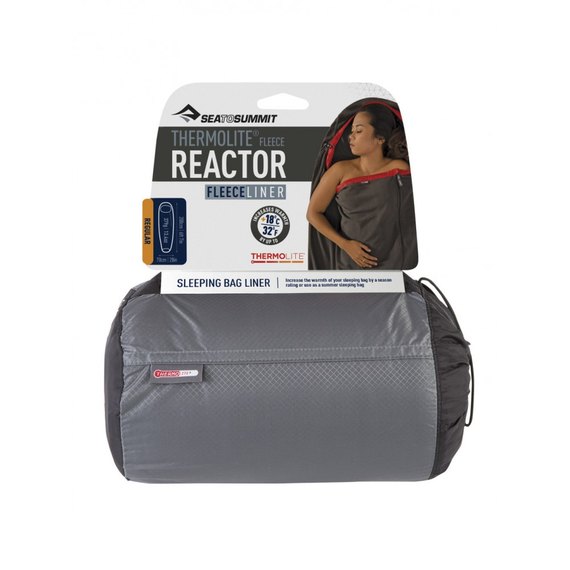 Вкладыш для спального мешка Sea to Summit Thermolite Reactor Fleece Liner, 200 см, Grey (STS AREACTFLEECE), изображение 2
