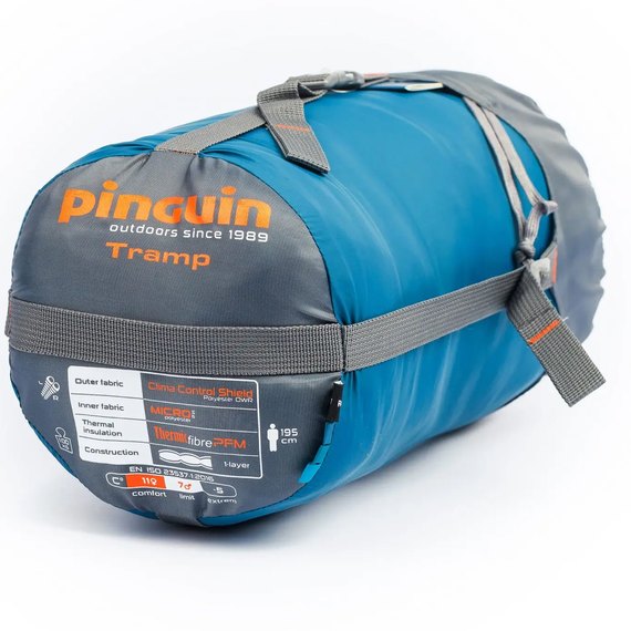 Спальный мешок Pinguin Tramp (11/7°C), 195 см - Right Zip, Petrol (PNG 237467), изображение 2