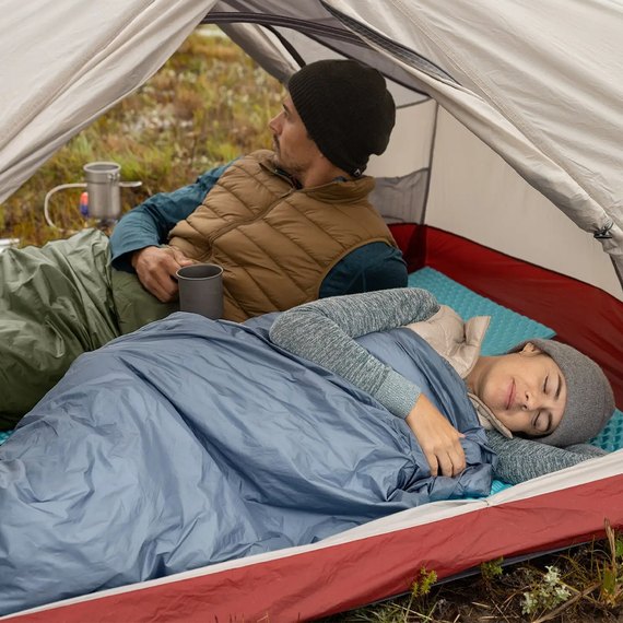 Спальний мішок Naturehike Ultralight LW180 NH21MSD09 M сіро-синій (6927595777947), Сторона застібки: Ліва, зображення 4