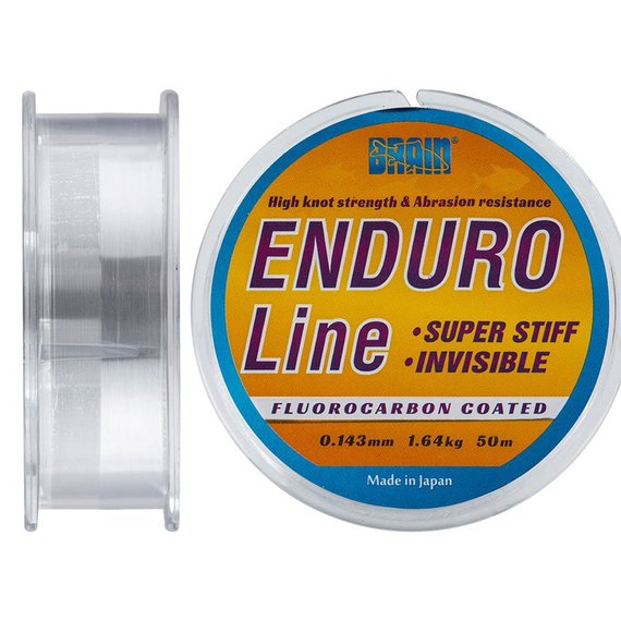 Леска Brain Enduro 50 m 0,143 mm #0.8 (1858.70.09), Диаметр, мм: 0.143 мм, Разрывная нагрузка, кг : 1.64