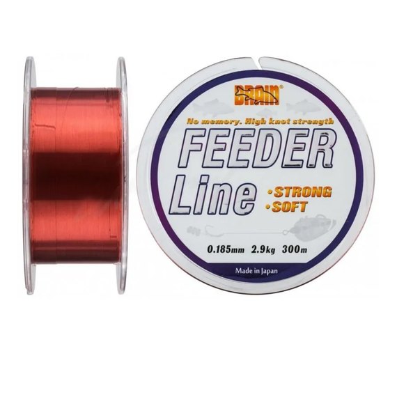 Леска Brain Feeder 300 m 0,185 mm #1.2 (1858.70.01), Диаметр, мм: 0.185 мм, Разрывная нагрузка, кг : 2.9