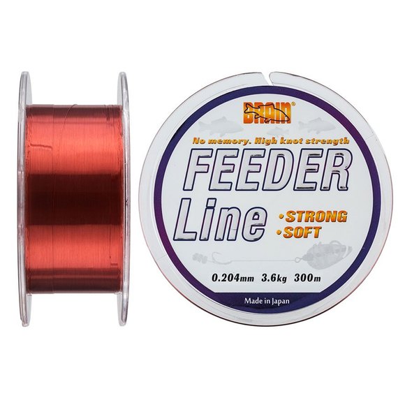Леска Brain Feeder 300 m 0,204 mm #1.5 (1858.70.02), Диаметр, мм: 0.204 мм, Разрывная нагрузка, кг : 3.6 кг