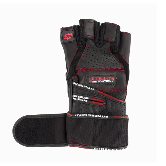 Рукавички для фітнесу Power System Ultimate Motivation PS-2810 Black Red Line L (PS_2810_L_Black/Red), Розмір: L, Колір: Чорний/Червоний, зображення 4
