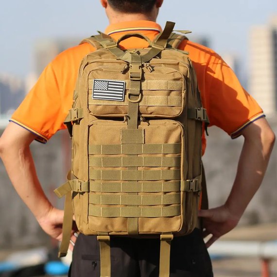 Тактический рюкзак Smartex 3P Tactical 45 ST-096 khaki (ST106), Цвет: Хаки, изображение 4