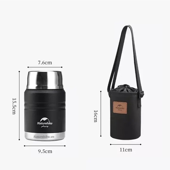 Термос Naturehike Stew beaker 0.75 л NH20SJ041 black (6927595767481), изображение 3