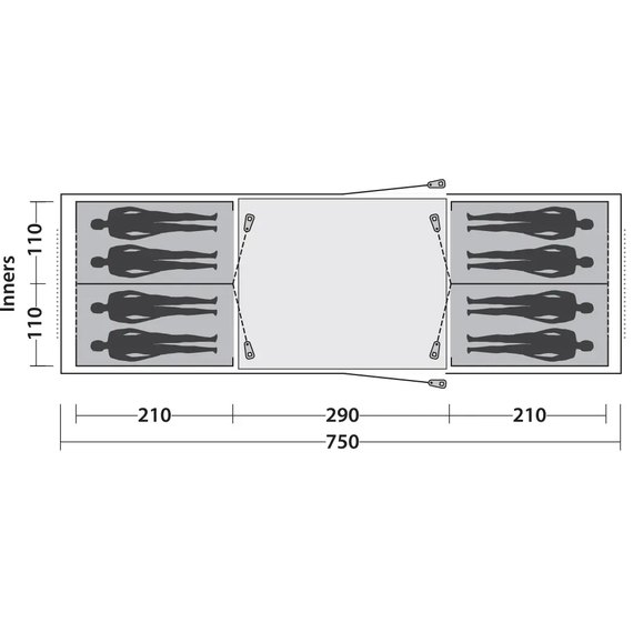 Палатка Easy Camp Huntsville Twin 800 Green/Grey (120410) 929580, Вместимость: Восьмиместные, изображение 5