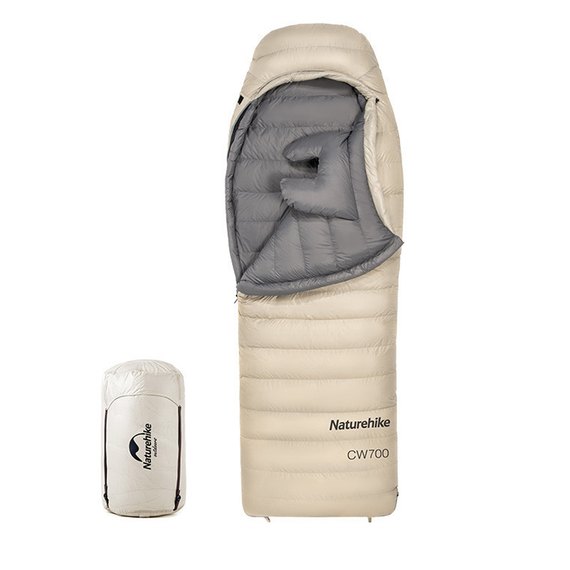 Спальный мешок Naturehike CW 700 NH22YD001 с натуральным пухом хаки (6927595700006), изображение 2