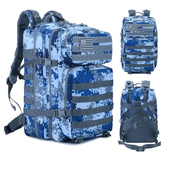 Тактический рюкзак Smartex 3P Tactical 45 ST-090 navy blue (ST207), Цвет: Голубой/Пиксель, изображение 2
