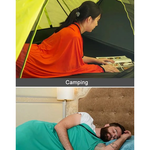 Вкладыш для спального мешка Naturehike High elastic sleeping bag NH17N002-D peacock Blue (6927595722466), Цвет : Бирюзовый, изображение 4