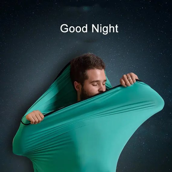 Вкладыш для спального мешка Naturehike High elastic sleeping bag NH17N002-D peacock Blue (6927595722466), Цвет : Бирюзовый, изображение 6