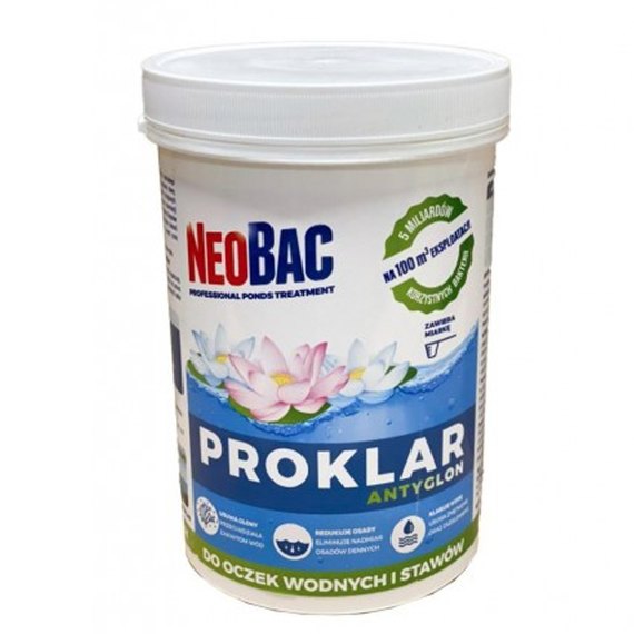 Биопрепарат NeoBac Proklar бактерии против водорослей для прудов, фонтанов, водоёмов 500 г, Вес, г : 500 г