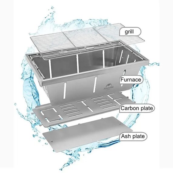 Складаной гриль-барбекю Naturehike Wild valley Glamping*NH20CJ006 steel (6927595745939), изображение 3