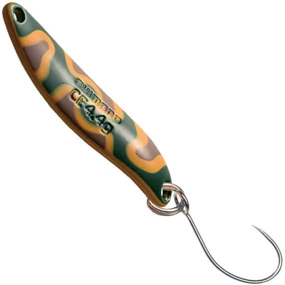 Блесна Shimano Cardiff Slim Swimmer CE Camo Edition 4.4g #24T Mustard Green Camo (5VTRA44R24), Цвет: Оранжевый/Зелёный, Вес : 4.4 г