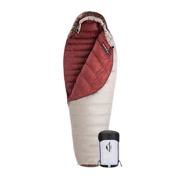 Спальный мешок Naturehike Snowbird NH20YD001 с натуральным пухом, L, коричневый (6927595761304), Вес, г: 1280, изображение 2