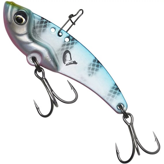 Цикада Savage Gear Vib Blade 45mm 8.5g Blue Pink Stripes (71443), Цвет: Голубой