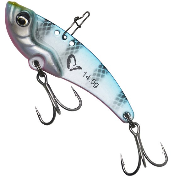 Цикада Savage Gear Vib Blade 55mm 14.5g Blue Pink Stripes (71448), Цвет: Голубой