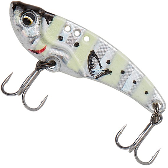 Цикада Savage Gear Vib Blade SW 55mm 14.5g Zebra Glow (73582), Цвет: Серебристый