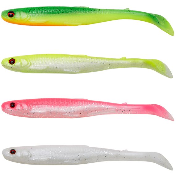 Силикон Savage Gear Slender Scoop Shad 90mm 4.0g Dark Water Mix (4 шт/уп) 76750, Цвет : Dark Water Mix