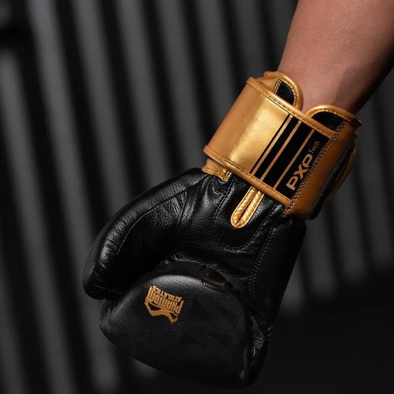 Боксерские перчатки Phantom APEX Black/Gold 12 унций (PHBG2214-12), Вес: 12 унций, Цвет: Чёрный/Золотой, изображение 6