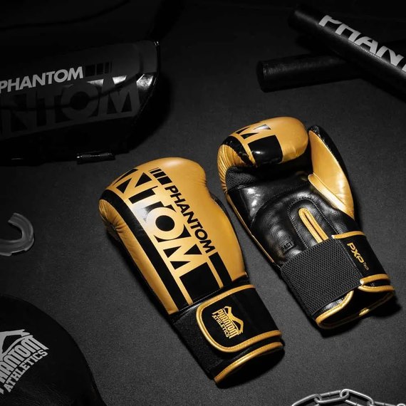 Боксерские перчатки Phantom APEX Elastic Gold 10 унций (PHBG2215-10), Вес: 10 унций, Цвет: Золотой, изображение 5