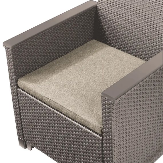 Набор садовой мебели Keter Emma 3 seater set стол-сундук бежевый (8711245155944), изображение 3