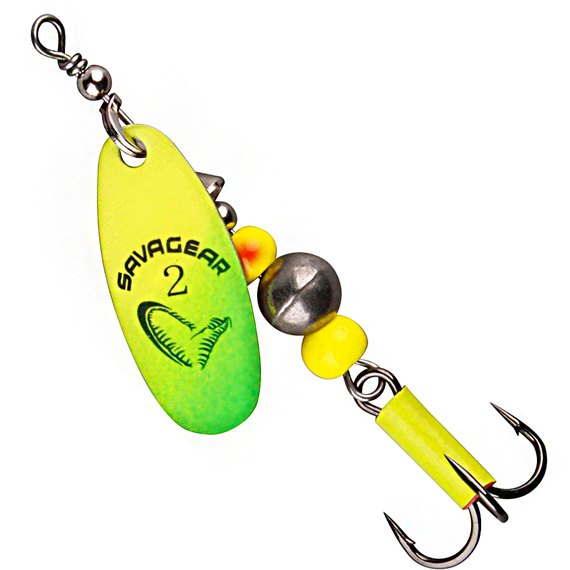Блесна Savage Gear Caviar Spinner #4 14g 07-Fluo Yellow/Chartreuse (42316), Цвет: Fluo Yellow / Chartreuse