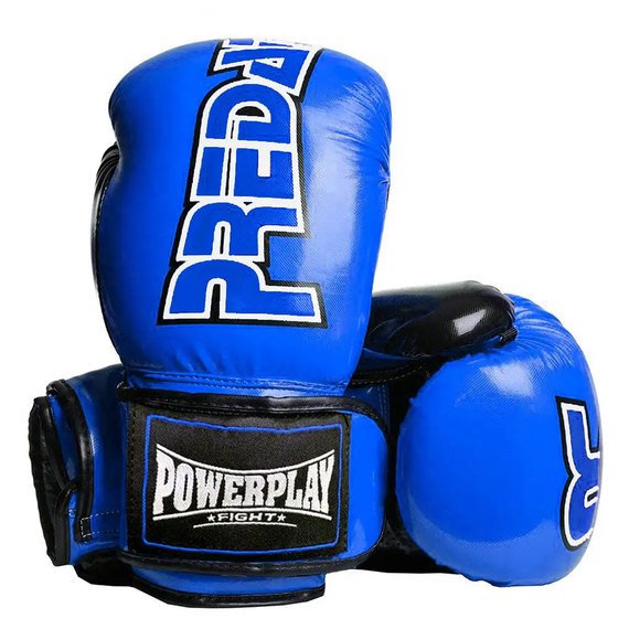 Боксерські рукавички PowerPlay 3017 Сині карбон 12 ун (PP_3017_12oz_Blue), Вага: 12 унцій