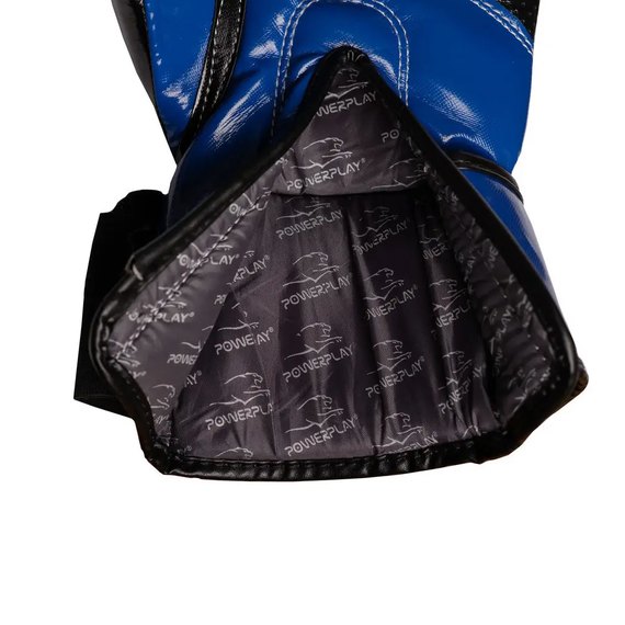 Боксерські рукавички PowerPlay 3017 Сині карбон 16 ун (PP_3017_16oz_Blue), Вага: 16 унцій, зображення 5