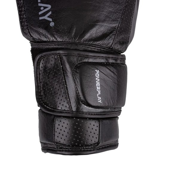 Боксерские перчатки PowerPlay 3087 Черные 10 ун (PP_3087_10oz_Black), Вес: 10 унций, изображение 3