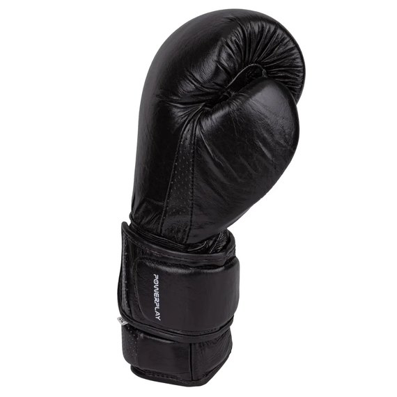 Боксерські рукавички PowerPlay 3087 Чорні 12 ун (PP_3087_12oz_Black), Вага: 12 унцій, зображення 2